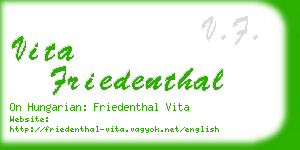 vita friedenthal business card
